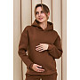 Теплый спортивный костюм для беременных и кормящих Kikoo К365-31 Кофе