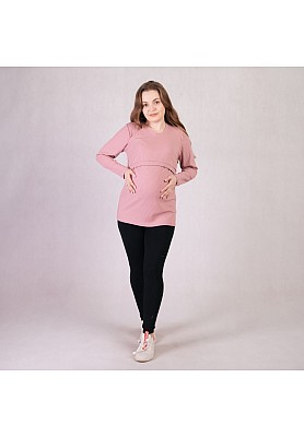 Лонгслив для беременных и кормления Kikoo К365-70 Розовый