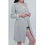 Халат и пижама М, L  для беременных и кормящих Premium cotton  К365-120 Серый