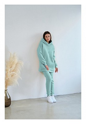 Теплый спортивный костюм с замочками для кормления грудью Kikoo К365-38 Бирюзовый