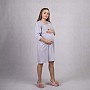 Ночная рубашка с начесом для беременных и кормящих  К365-83 Серый