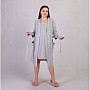 Теплый Халат и Ночная рубашка для беременных и кормящих Comfort  К365-66 Серый