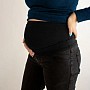 Утепленные джинсы большого размера для беременных с бандажной резинкой Kikoo К365-15 Черный