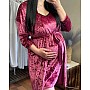Халат и ночная рубашка для беременных и кормящих Premium velvet. Kikoo К365-74 Бордовый