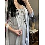 Халат и ночная сорочка для беременных и кормящих в роддом Kikoo К365-114 Серый