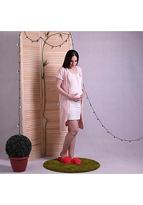 Халат и Ночная рубашка для беременных и кормящих  К365-82 Розовый