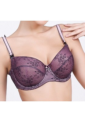 Ліф для годування бавовна з ажуром Lanny mode К365-198 Фіолетовий
